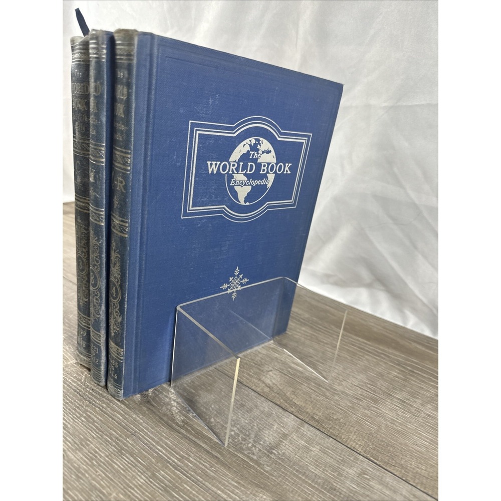 1952‎ encyclopedia volumes 3,8,14. Not A Full Set. Decorative Books Used